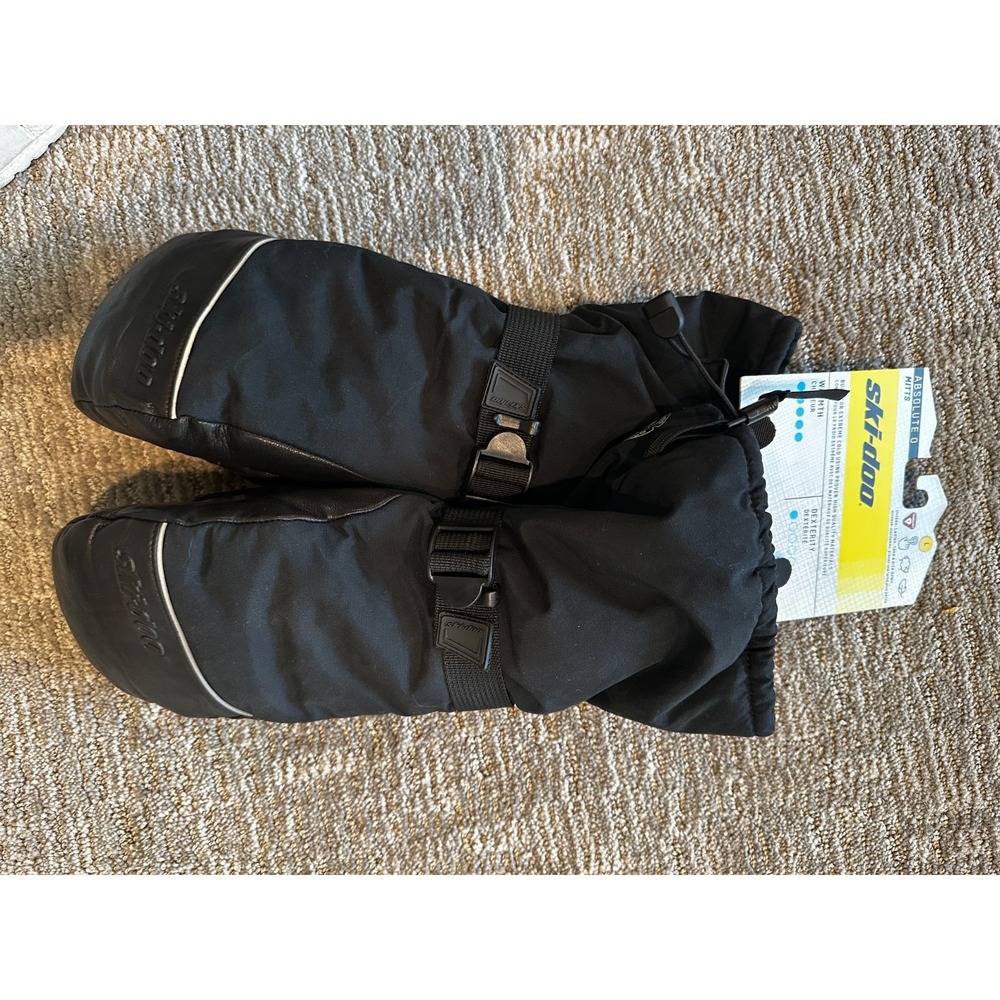 Ski-Doo Mens Absolute 0 Mitts Snowmobile Ski Gloves Size L NWT